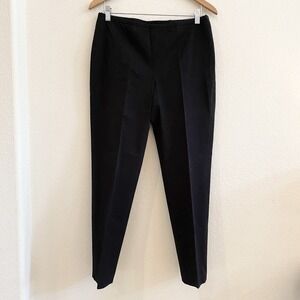 J. McLaughlin Black Cotton Blend Side-Zip Ankle Pants Size 10~‎ EUC Career
